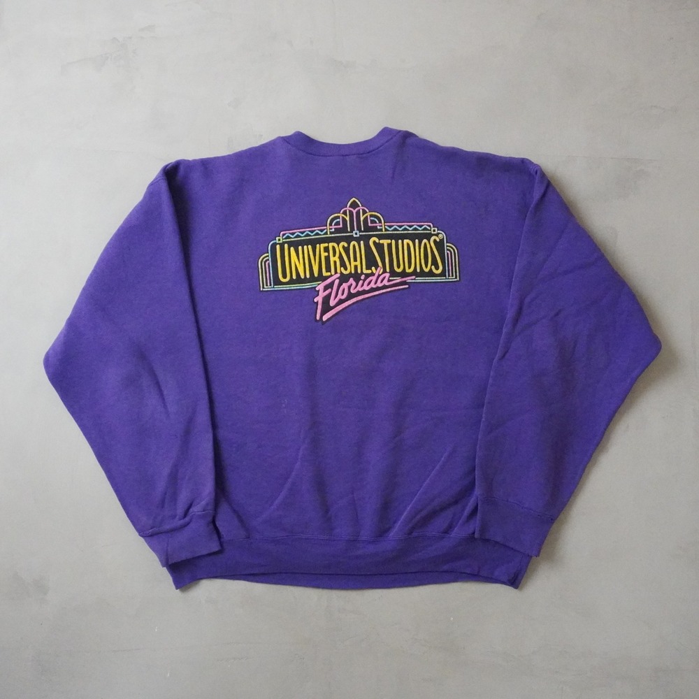 Vintage Universal Studios Florida Sweatshirt XL Mens 90s Purple USA Made Tultex